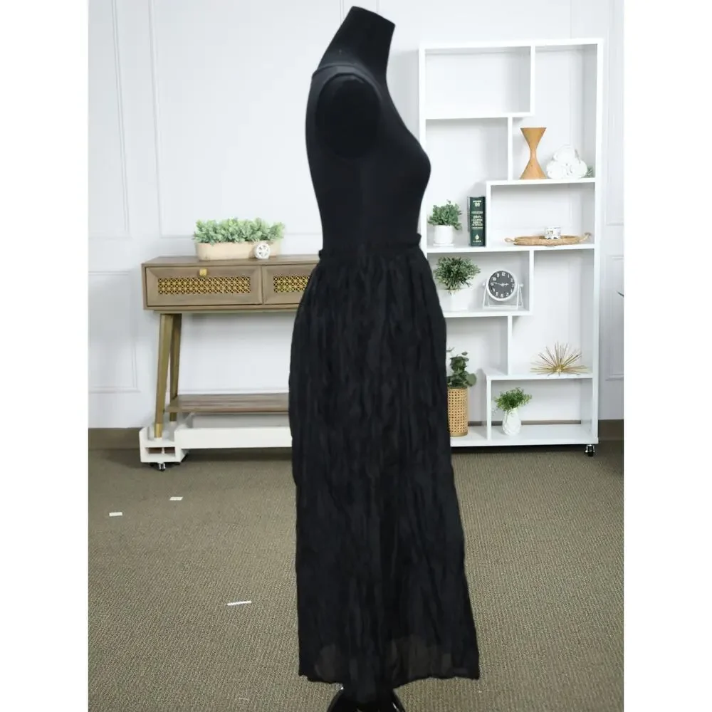 J.Crew Black Mixed Media Ribbed Tank Maxi Dress XXS Cotton Capsule Quiet Luxury
